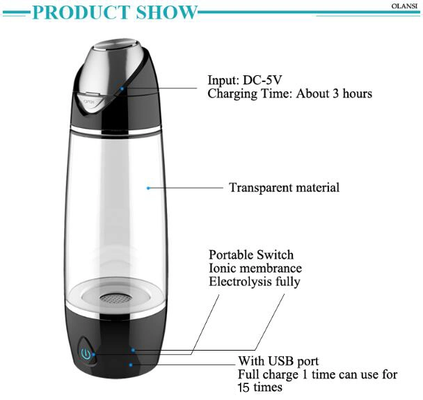 Portable Beautiful Looking&#160; Hydrogen Water Bottle Healthcare Products with Best Price Hydrogen Water Bottle From Yiwu Manufacturer